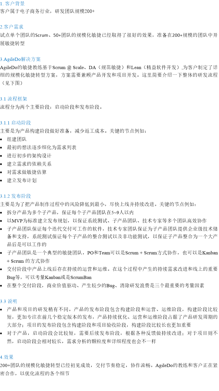 电商行业200+团队敏捷转型整体流程